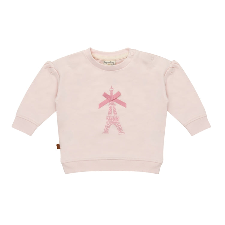 Frogs & Dogs Sweater | Trui | Eiffel Tower | Primrose Pink | Lichtroze