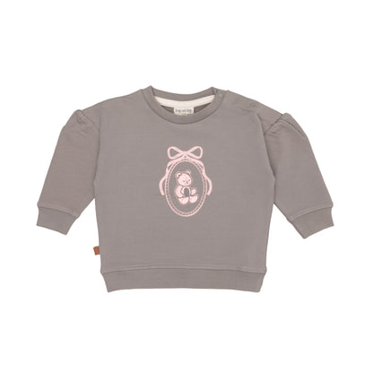 Frogs & Dogs Sweater | Trui | Petit Ours | Wet Weather | Grijs | Roze