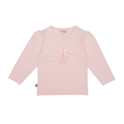 Frogs & Dogs Shirt | Eiffel Tower | Primrose Pink | Lichtroze met Print
