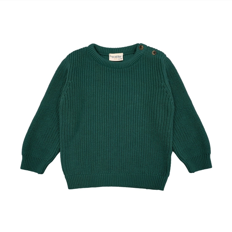Frogs & Dogs Sweater | Trui | Flat Knit Rib | Jasper | Donkergroen
