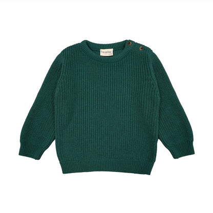 Frogs & Dogs Sweater | Trui | Flat Knit Rib | Jasper | Donkergroen