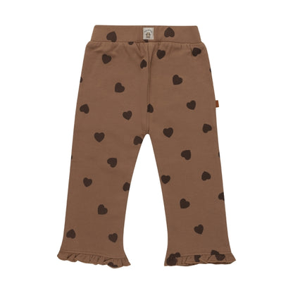Frogs & Dogs Broek | Babybroekje | Wide Pants Hearts | Brownie | Bruin