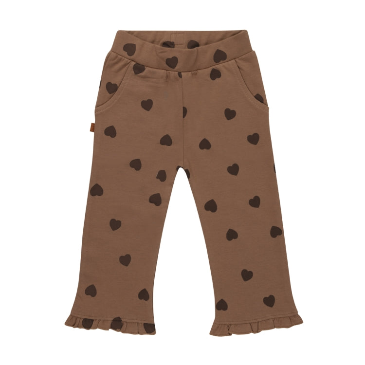 Frogs & Dogs Broek | Babybroekje | Wide Pants Hearts | Brownie | Bruin