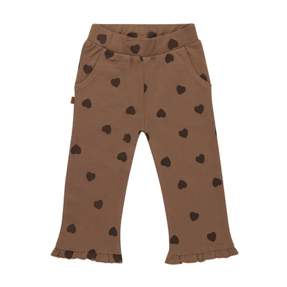 Frogs & Dogs Broek | Babybroekje | Wide Pants Hearts | Brownie | Bruin