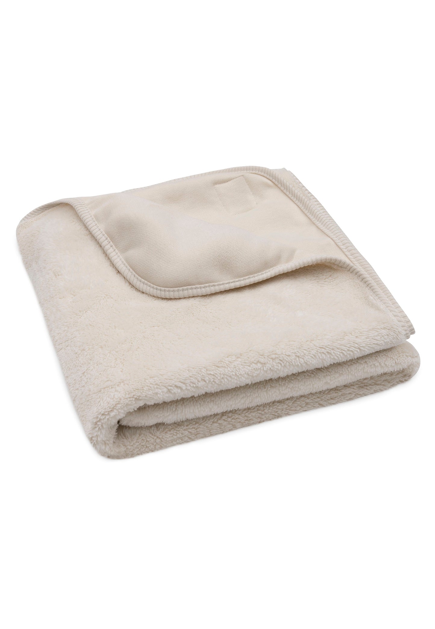 Jollein Deken Wieg | 75 x 100 cm | Basic Jersey/Sherpa Oatmeal | Reversible