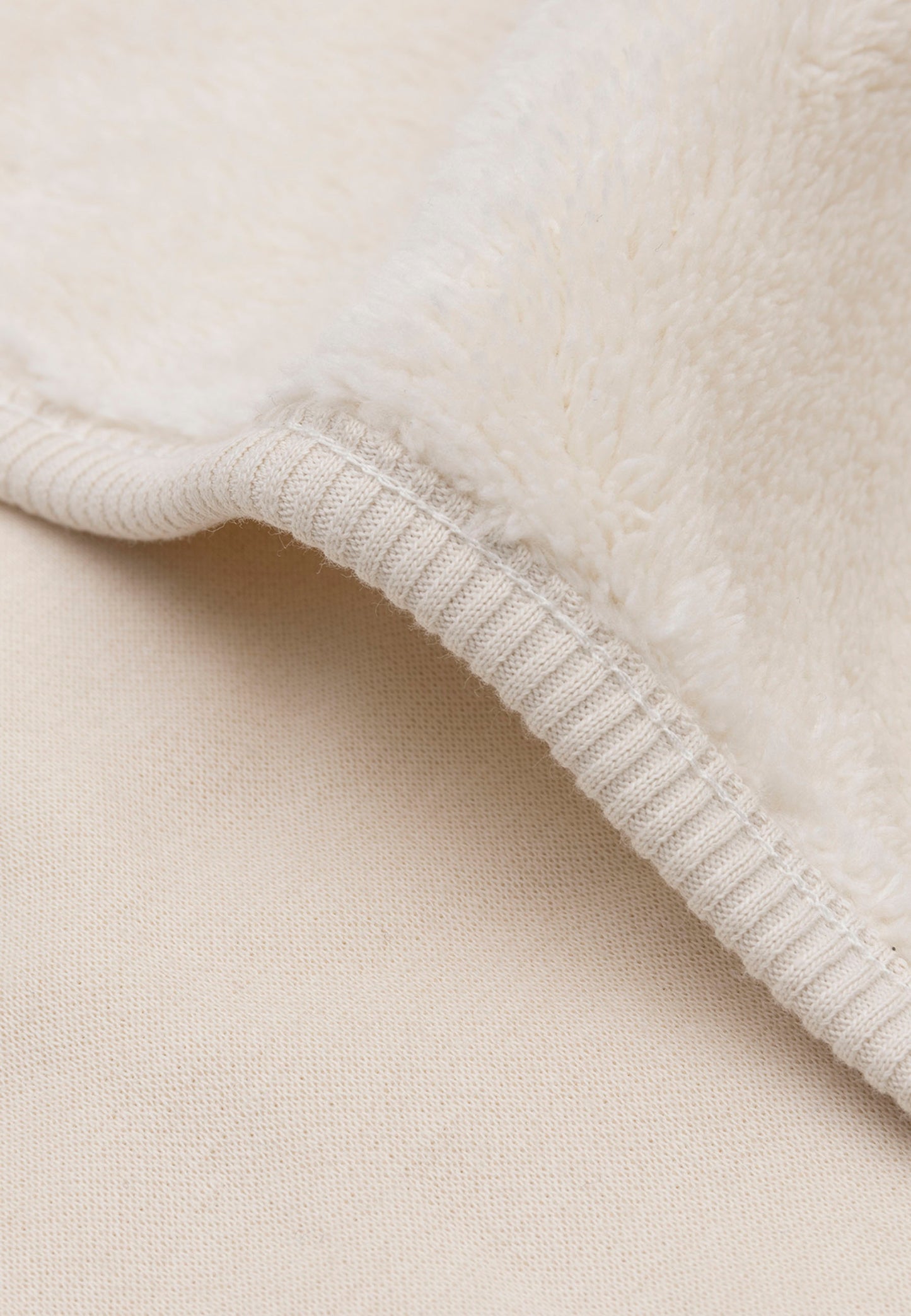 Jollein Deken Wieg | 75 x 100 cm | Basic Jersey/Sherpa Oatmeal | Reversible