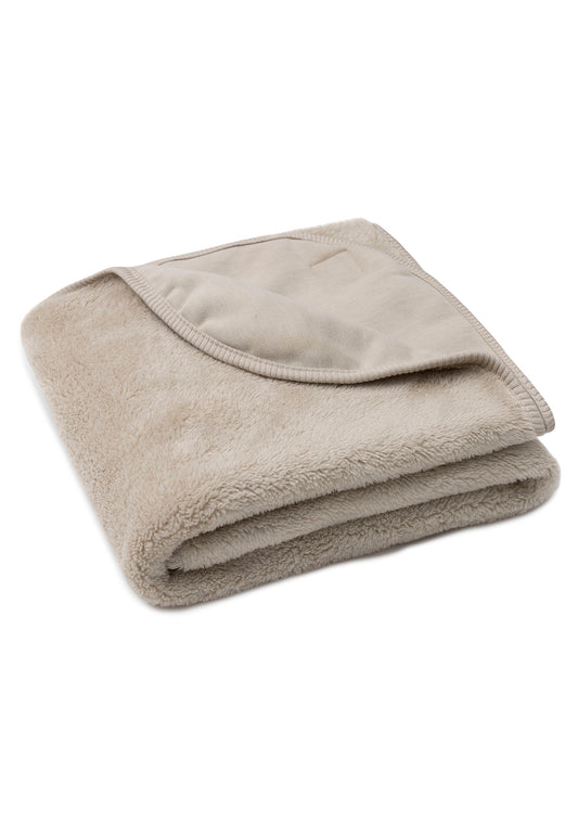 Deken Wieg 75x100cm Basic Jersey/Sherpa Warm Sand