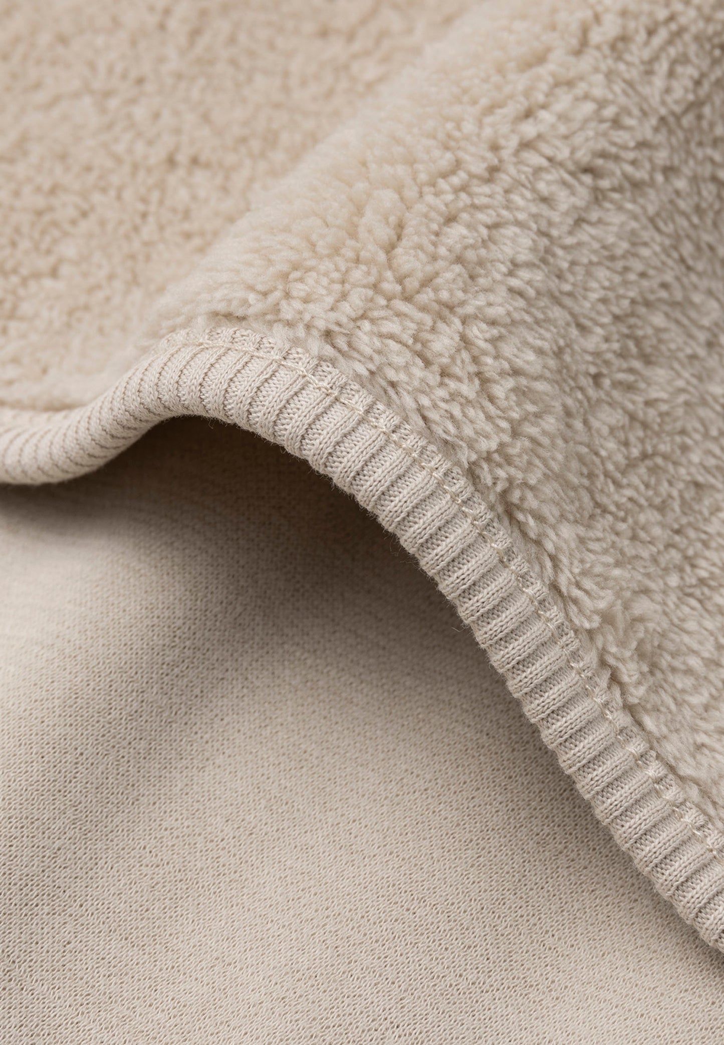 Jollein Deken Wieg | 75 x 100 cm | Basic Jersey/Sherpa | Warm Sand