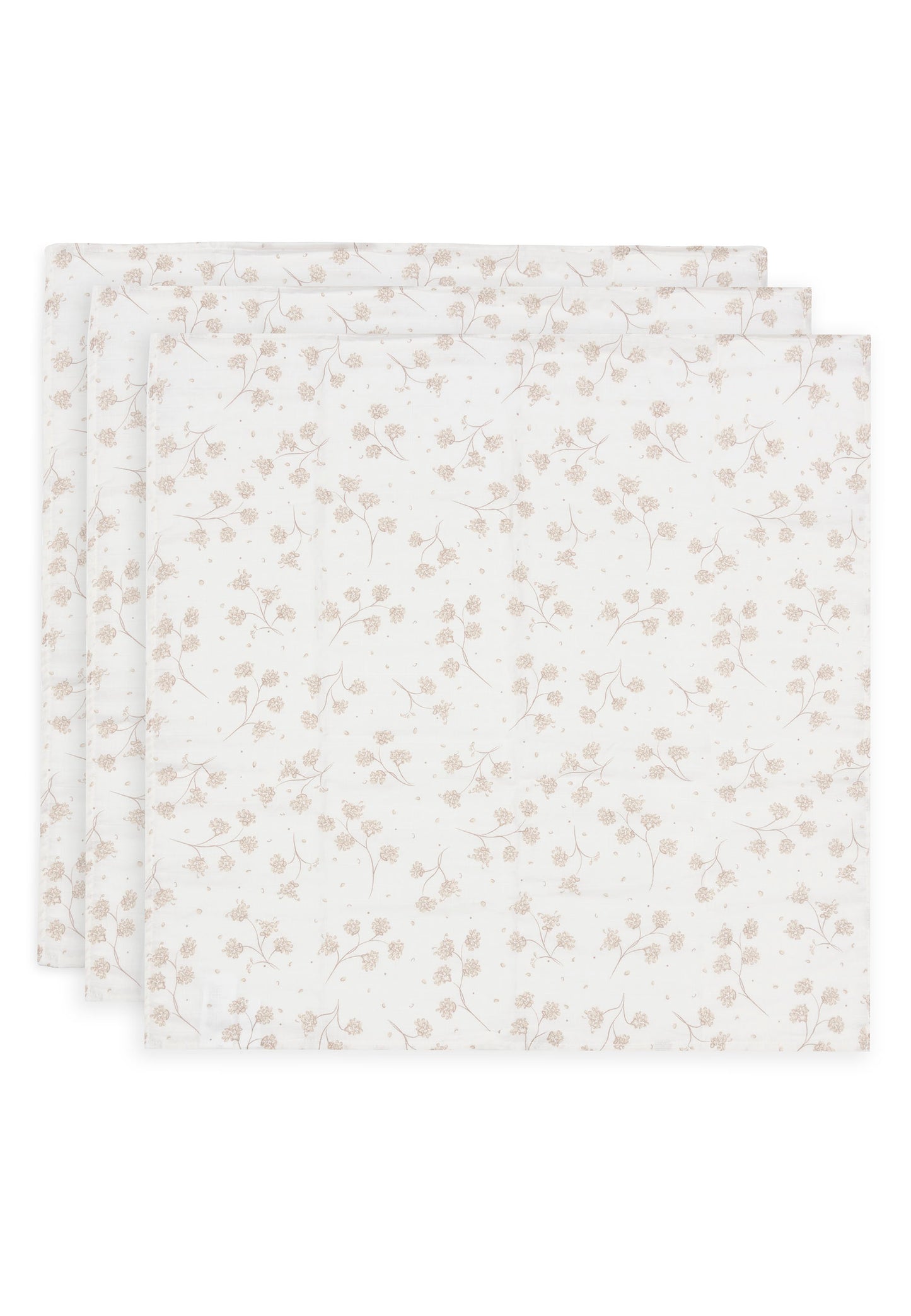 Jollein Hydrofiele Doek Small | 70 x 70 cm | 3pack | Leafy Dreams