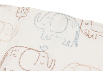 Jollein Hydrofiele Doek Small | 70 x 70 cm | 3pack | Elephant Tales