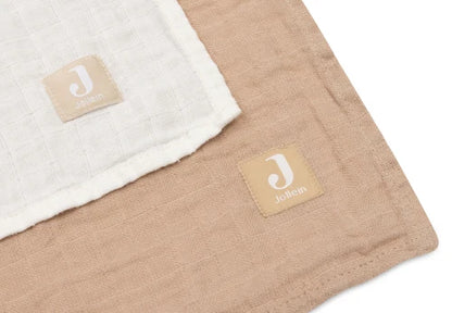 Jollein Hydrofiele Doek | 115 x 115 cm | 2pack | Biscuit / Ivory