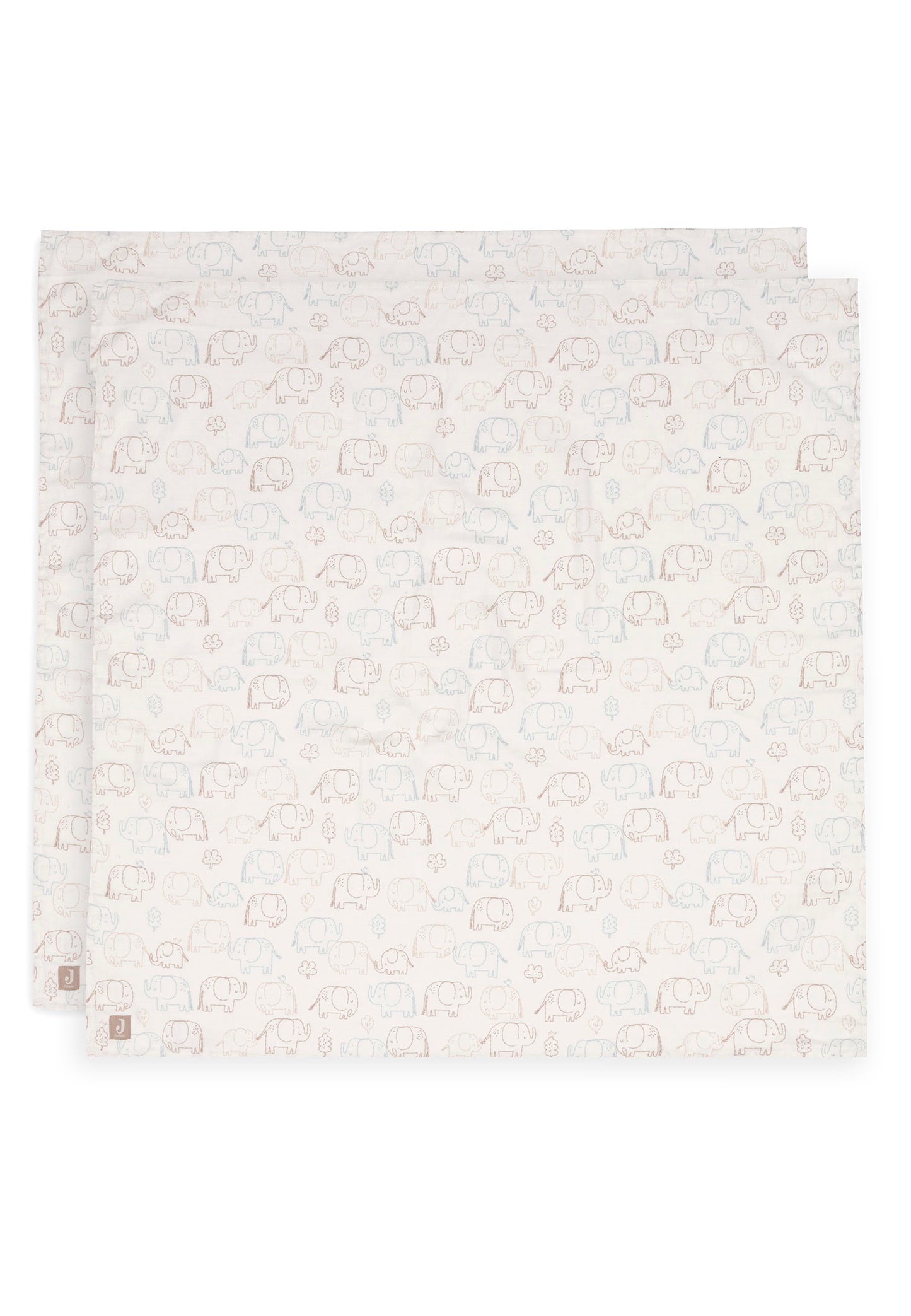 Jollein Hydrofiele Doek | 115 x 115 cm | 2pack | Elephant Tales