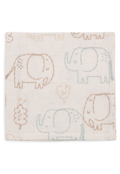 Jollein Hydrofiele Monddoekjes | 31 x 31 cm | 3pack | Elephant Tales