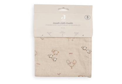 Jollein Hydrofiele Monddoekjes | 31 x 31 cm | 3pack | Woolly