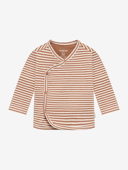 Noppies T-Shirt | Lange Mouw  | Gestreept | Mocha Mousse