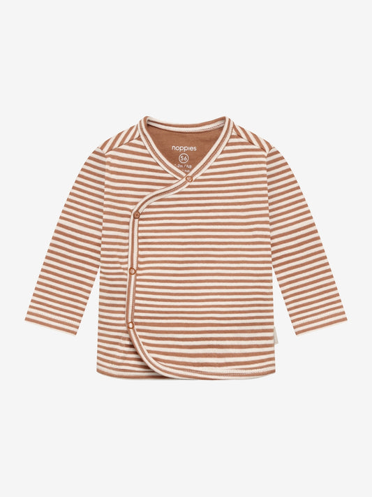 Noppies T-Shirt | Lange Mouw  | Gestreept | Mocha Mousse