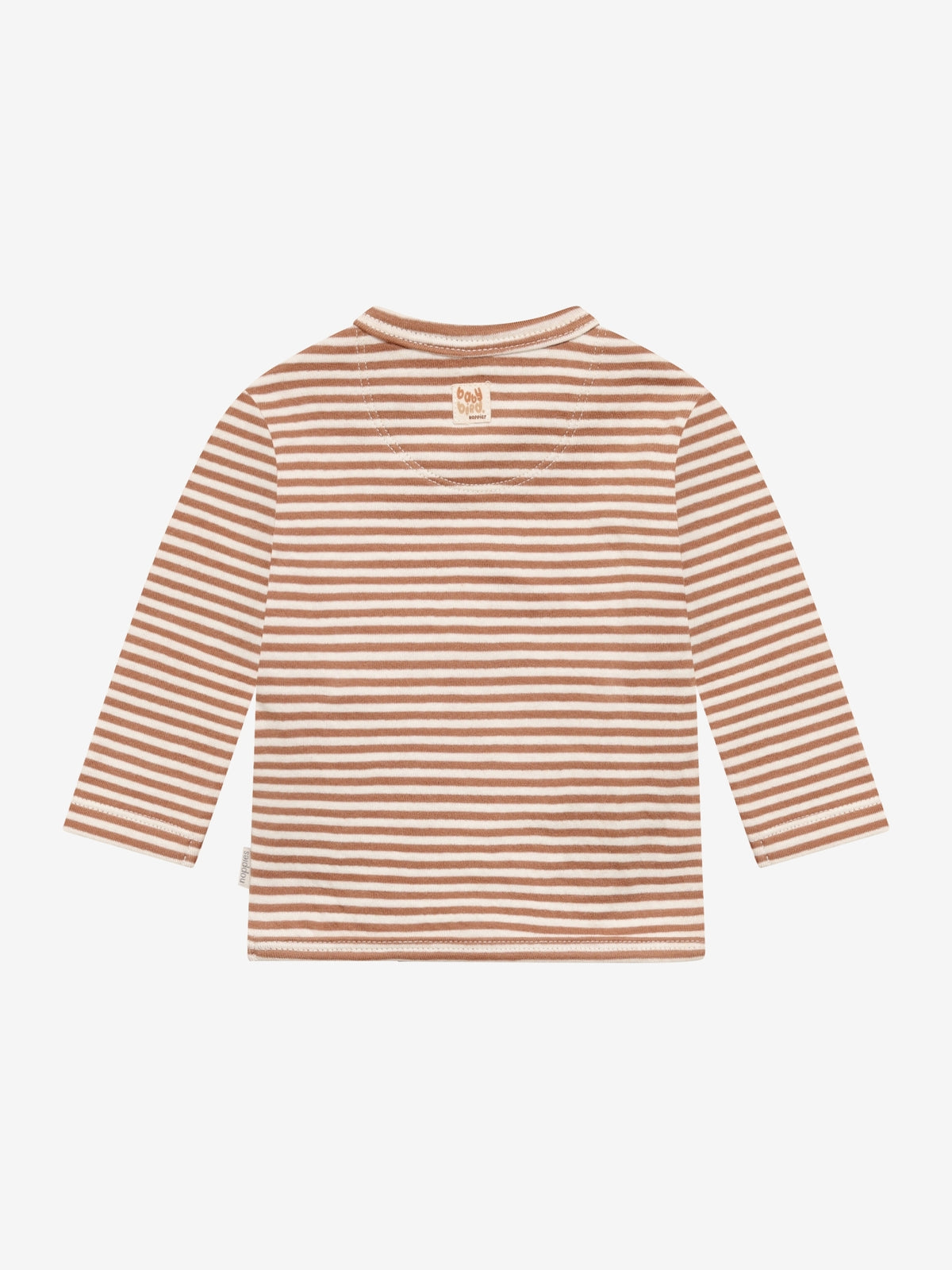 Noppies T-Shirt | Lange Mouw  | Gestreept | Mocha Mousse