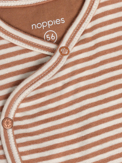 Noppies T-Shirt | Lange Mouw  | Gestreept | Mocha Mousse