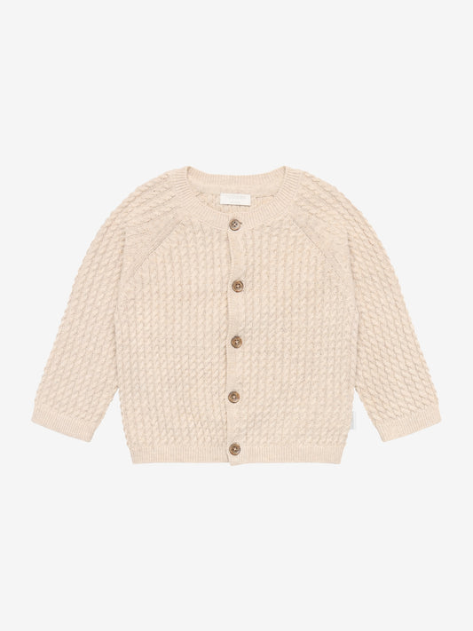 Noppies Vest | Zand Melange | Lange Mouw