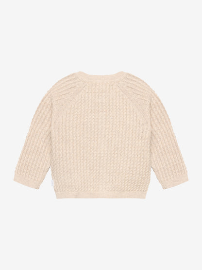 Noppies Vest | Zand Melange | Lange Mouw