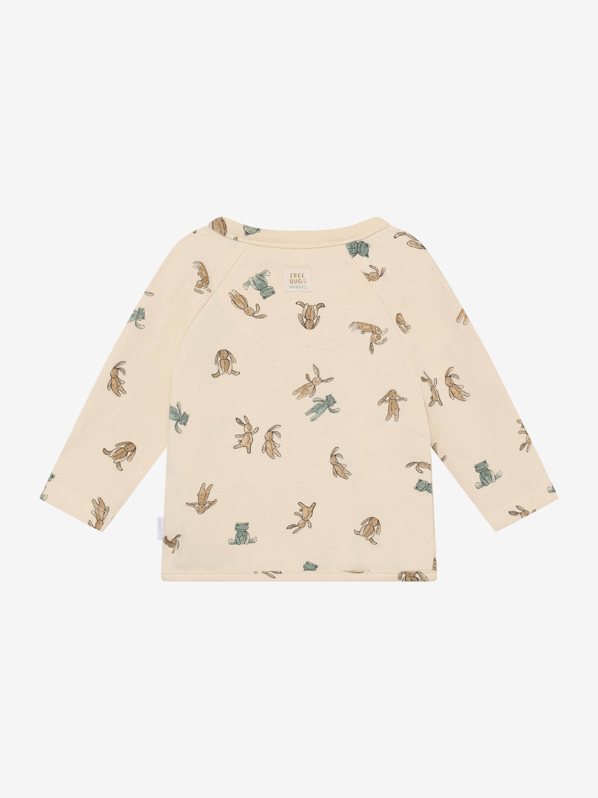 Noppies T-shirt | Lange Mouw | Overslag | Buttercream | Print