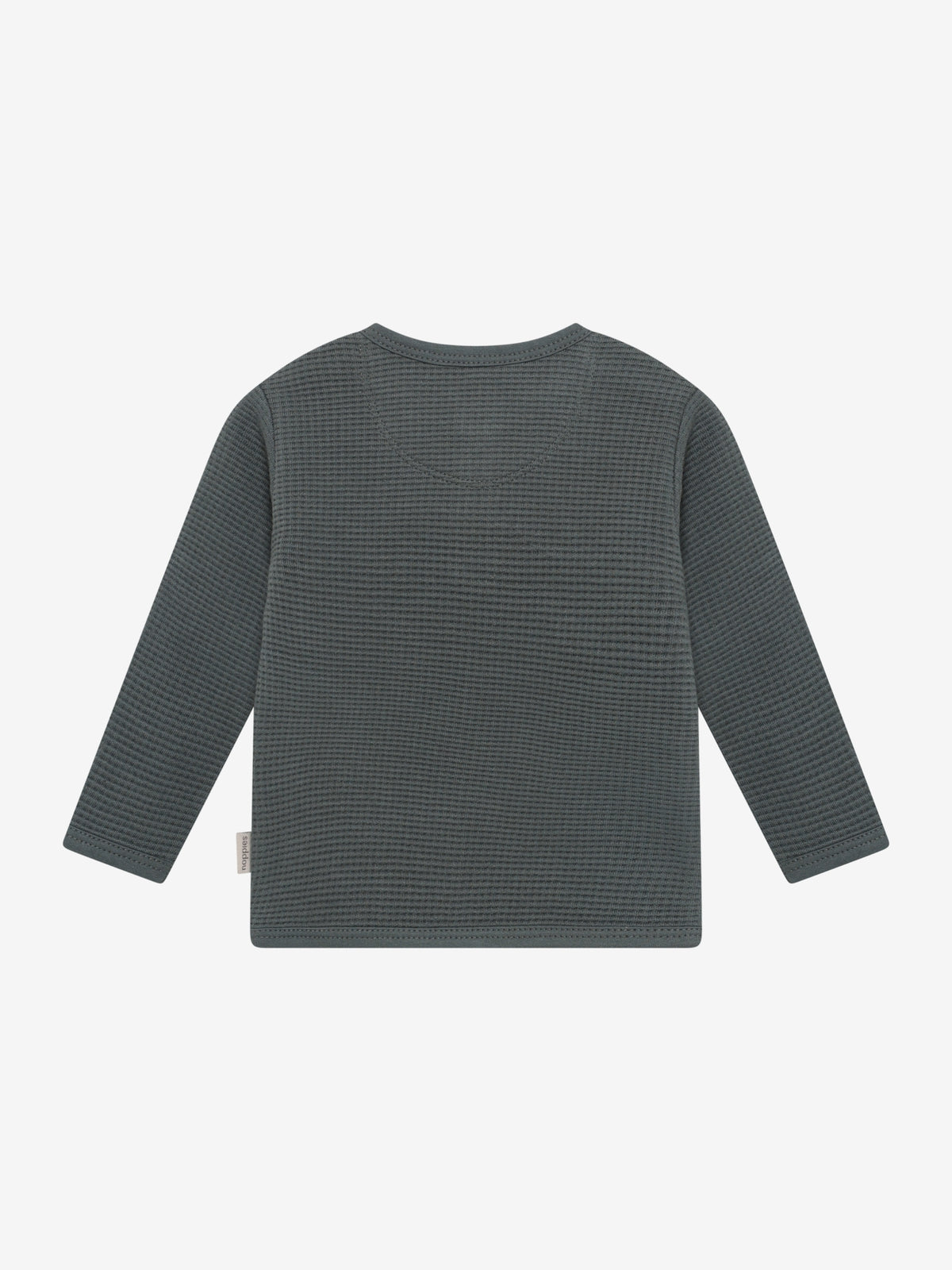 Noppies T-shirt | Lange Mouw | Wafelstof | Balsemgroen