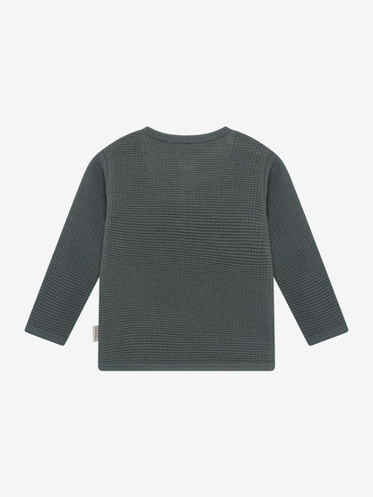 Noppies T-shirt | Lange Mouw | Wafelstof | Balsemgroen