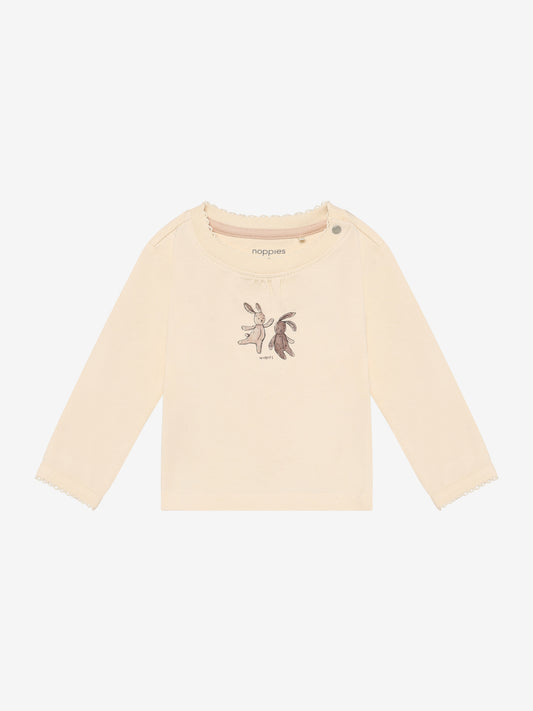 Noppies T-Shirt | Langemouw  | Zacht Geel  | Beige