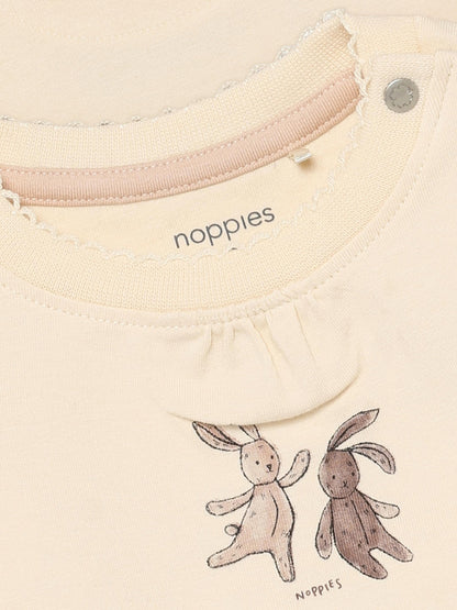 Noppies T-Shirt | Langemouw  | Zacht Geel  | Beige