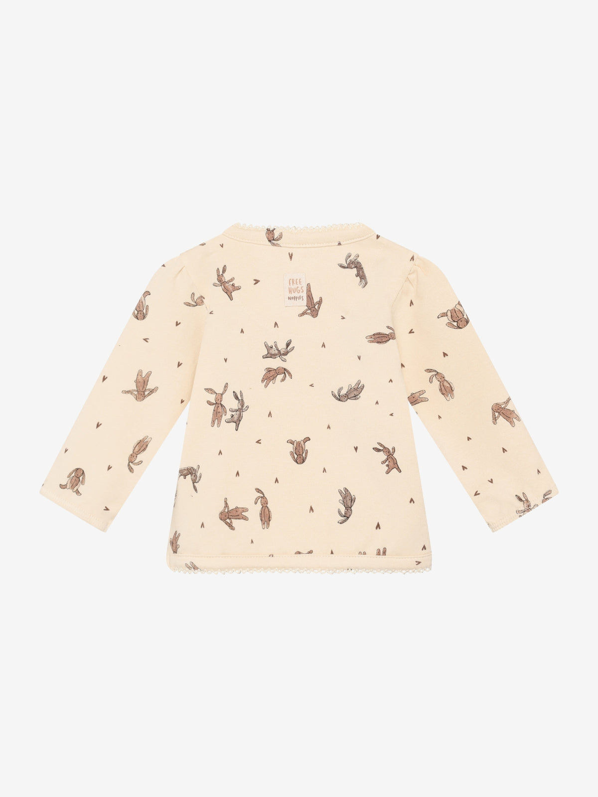 Noppies Overslag T-Shirt | Lange Mouwen | Long Sleeve | Buttercream | Bunny