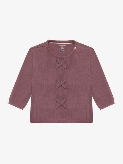 Noppies T-Shirt | Lange Mouw | Rose Taupe | Strikjes