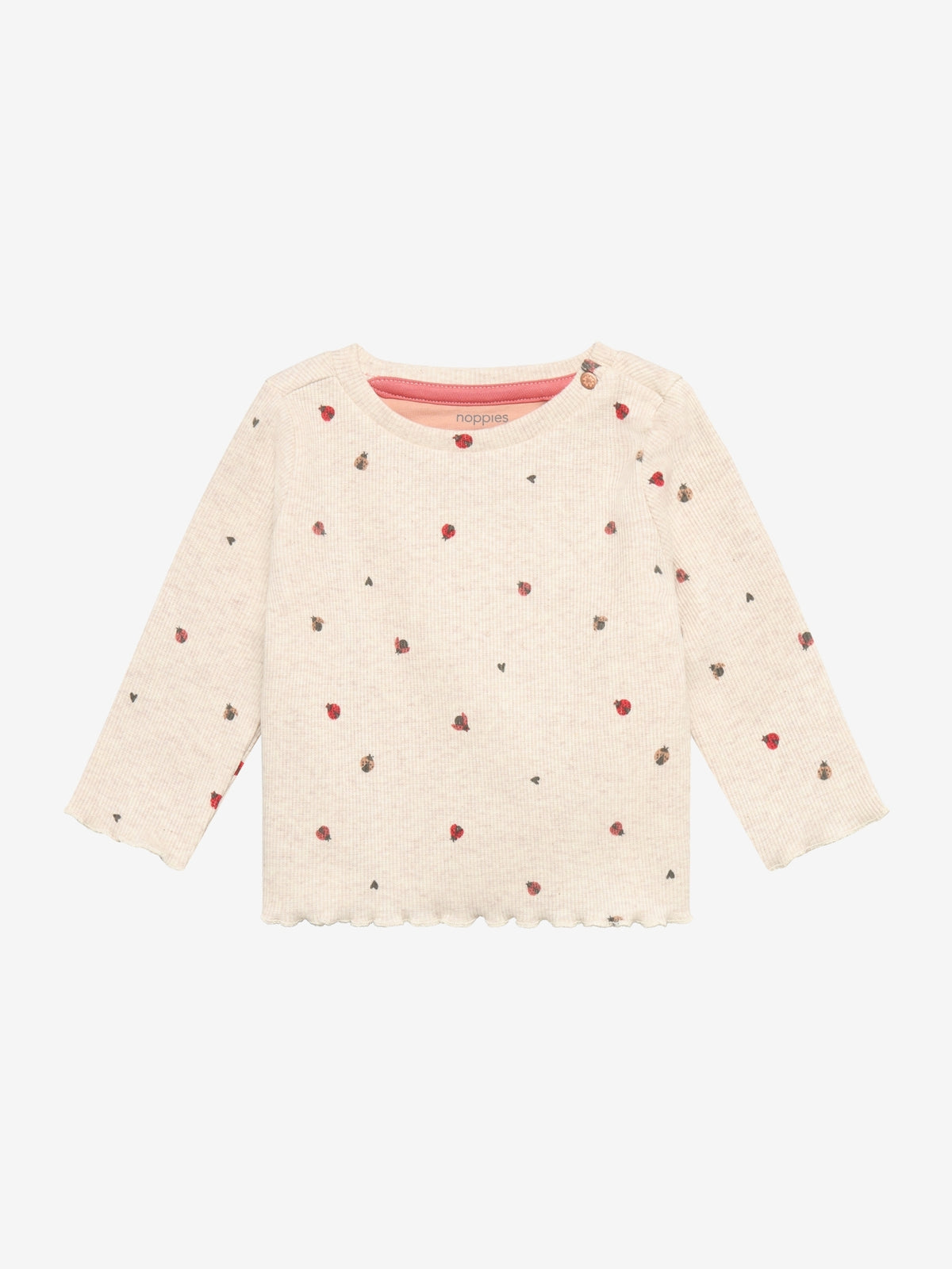 Noppies T-Shirt | Lange Mouw | Sand Melange  | Print