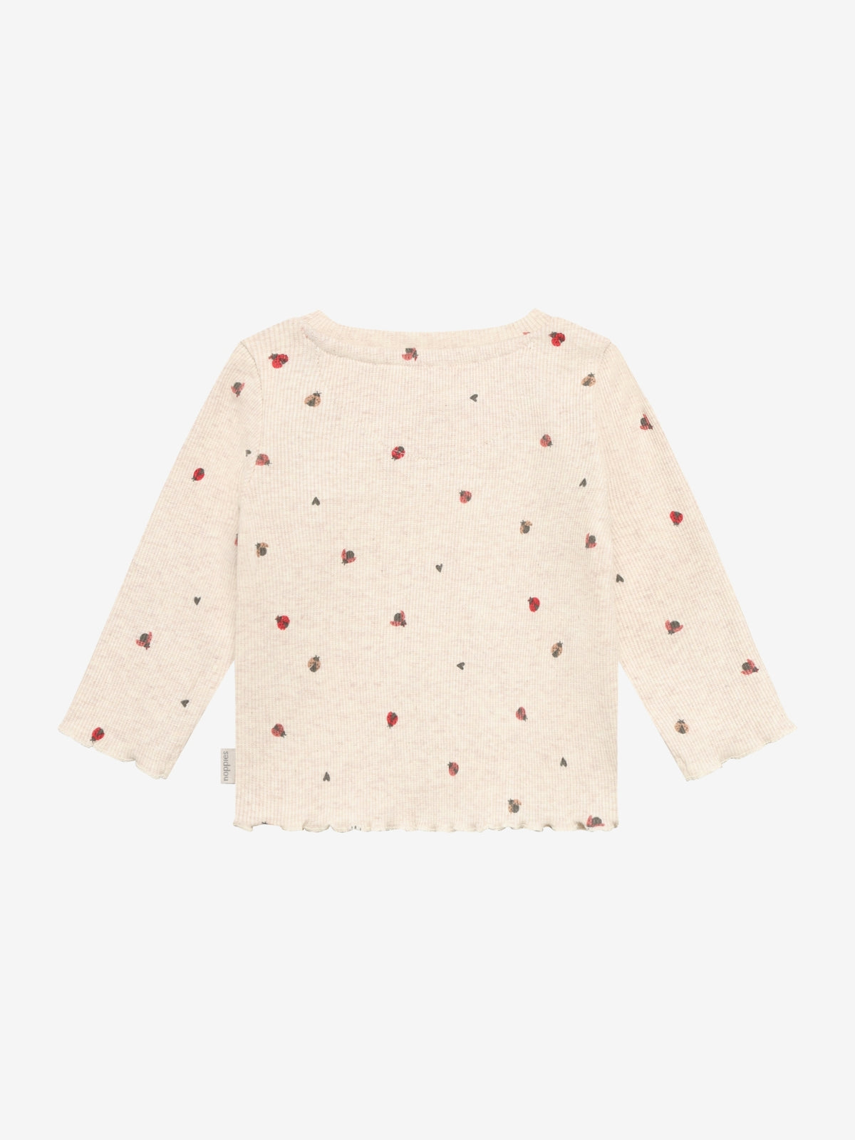 Noppies T-Shirt | Lange Mouw | Sand Melange  | Print
