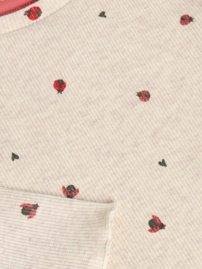 Noppies T-Shirt | Lange Mouw | Sand Melange  | Print
