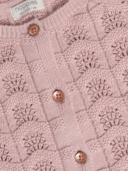 Noppies Vest | Lange Mouw | Cardigan | Vest | Gebreid | Adobe Rose