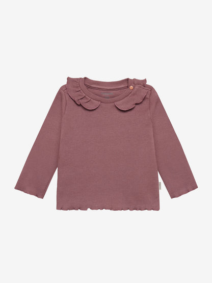 Noppies T-Shirt | Lange Mouw  | Rose Taupe | Kraagje
