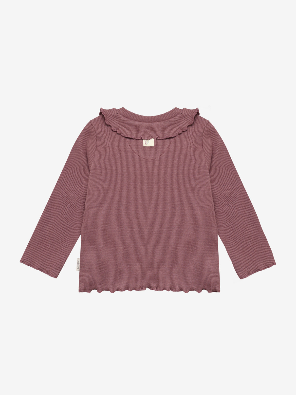Noppies T-Shirt | Lange Mouw  | Rose Taupe | Kraagje
