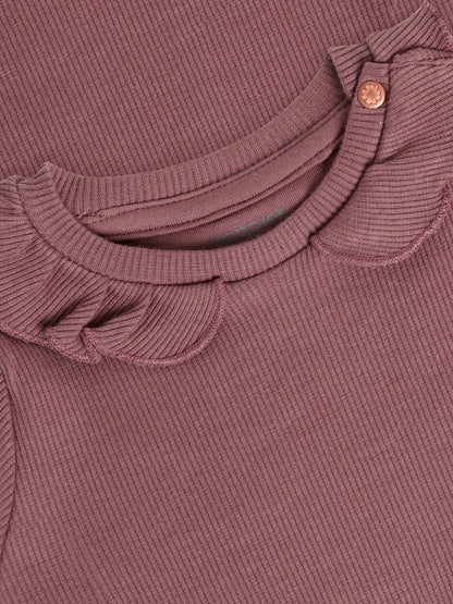 Noppies T-Shirt | Lange Mouw  | Rose Taupe | Kraagje
