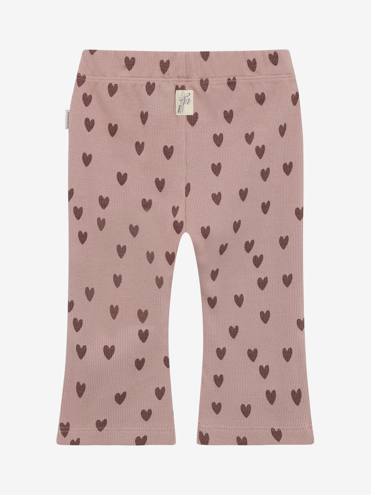 Noppies Broekje | Flared Legging | Adobe Rose | Print Hartjes