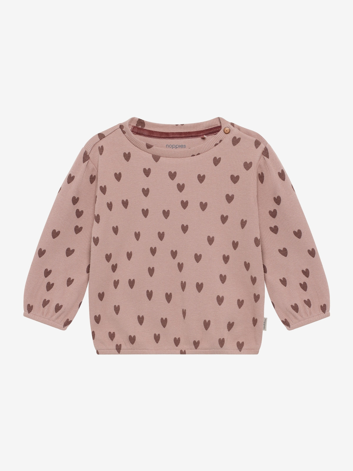 Noppies Sweater | Lange Mouw | Adobe Rose | Print Hartjes