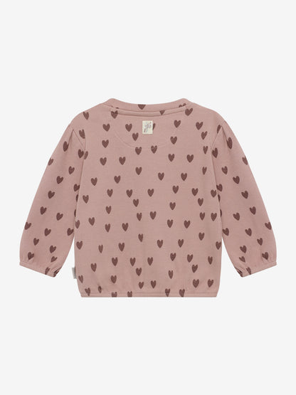Noppies Sweater | Lange Mouw | Adobe Rose | Print Hartjes