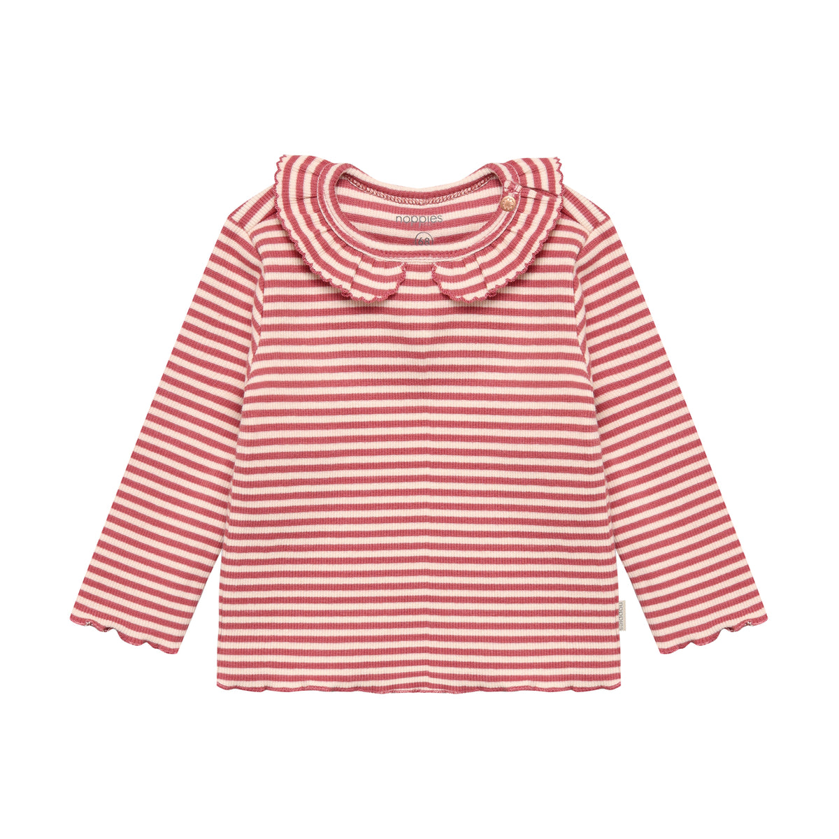 Noppies T-Shirt | Lange Mouw | Dusty Cedar | Gestreept