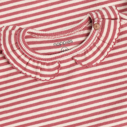 Noppies T-Shirt | Lange Mouw | Dusty Cedar | Gestreept