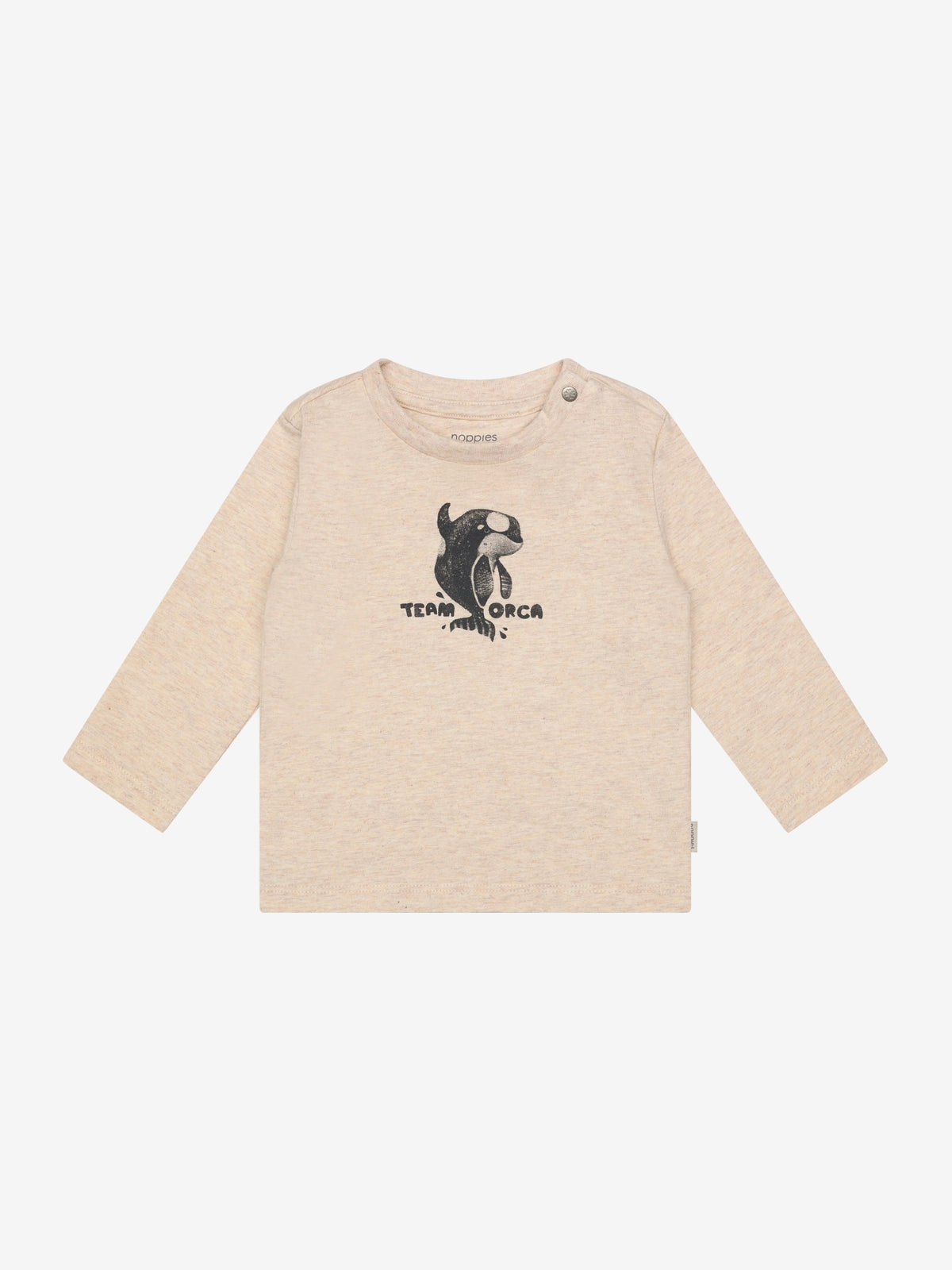 Noppies T-Shirt | Lange Mouw | Sand Melange | Team Orca