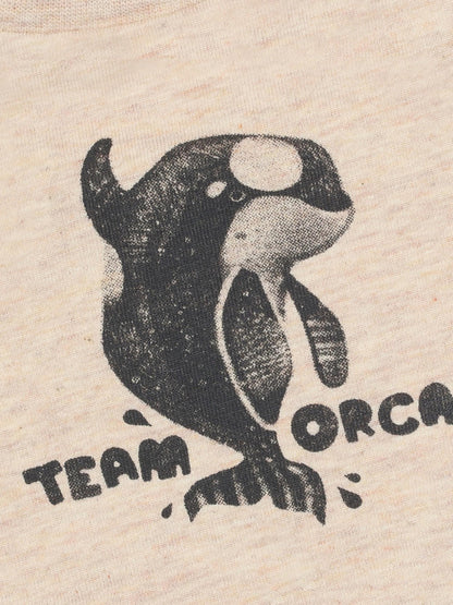 Noppies T-Shirt | Lange Mouw | Sand Melange | Team Orca