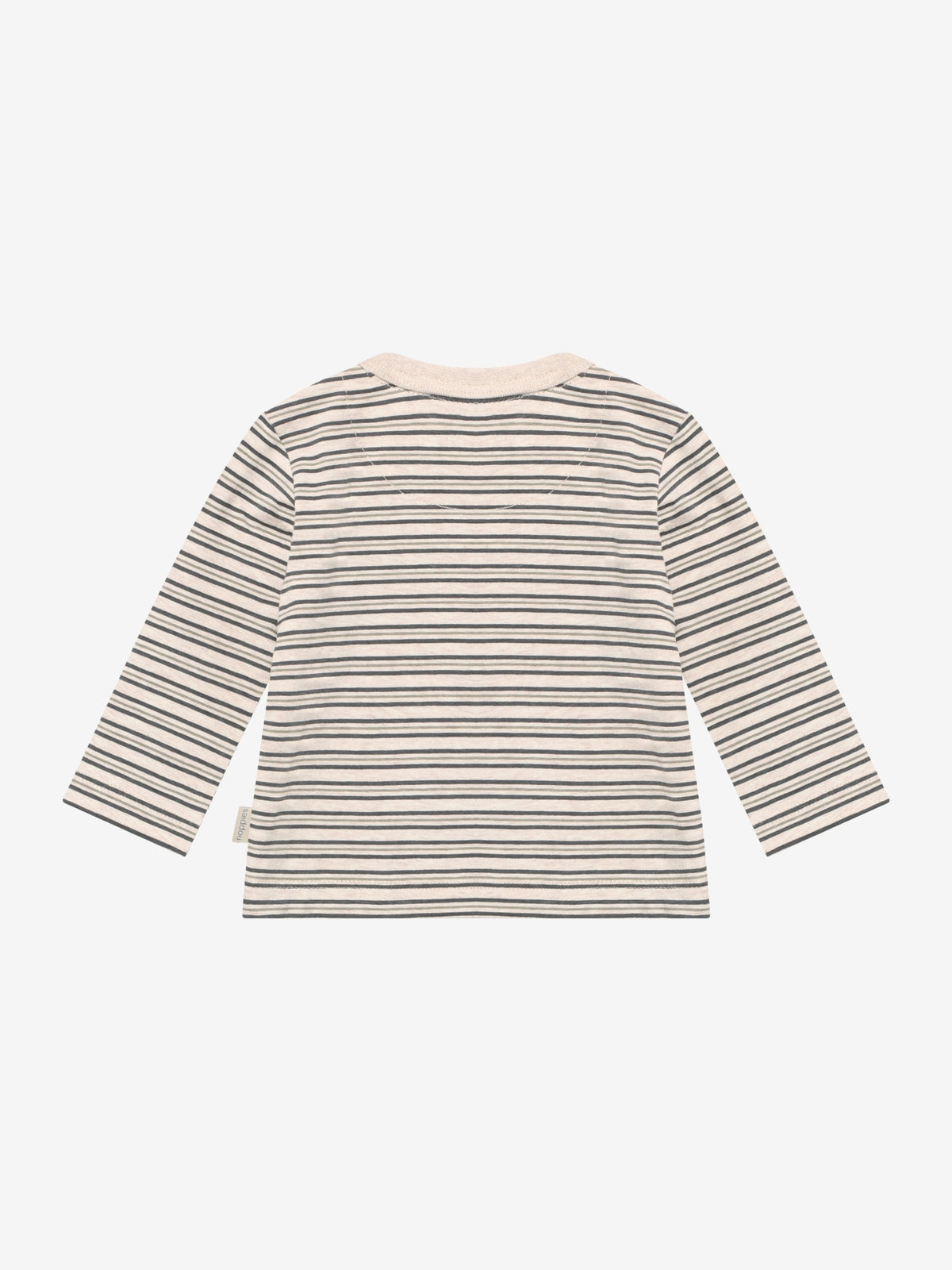 Noppies T-Shirt | Lange Mouw | Sand Melange | Groen Gestreept