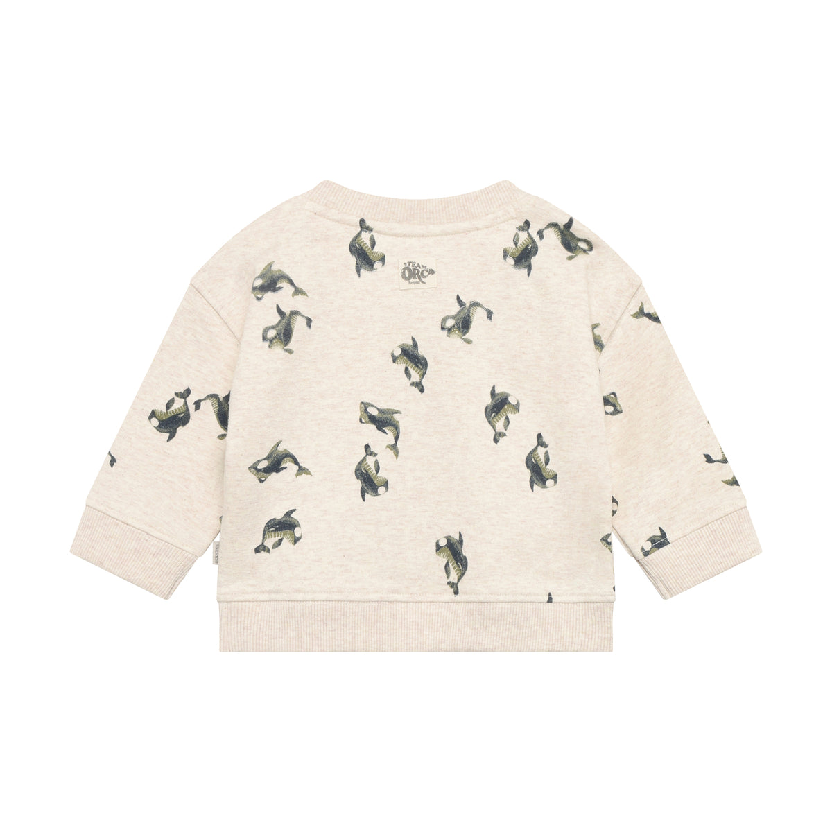 Noppies Sweater | Lange Mouw | Team Orca | Sand Melange  / Donkergroen