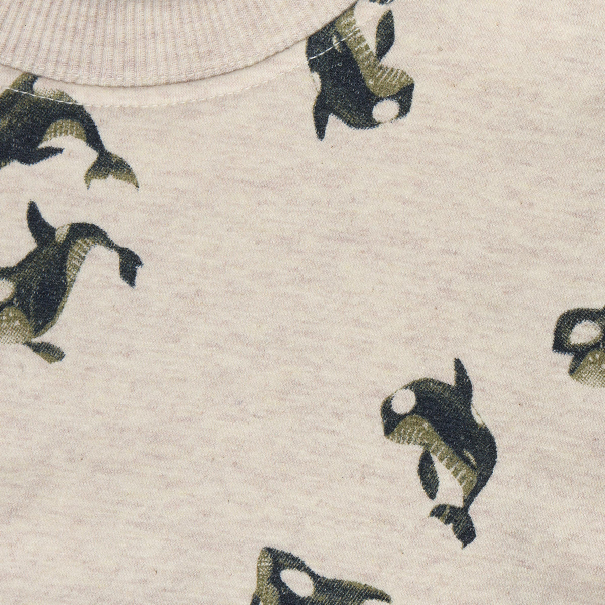 Noppies Sweater | Lange Mouw | Team Orca | Sand Melange  / Donkergroen