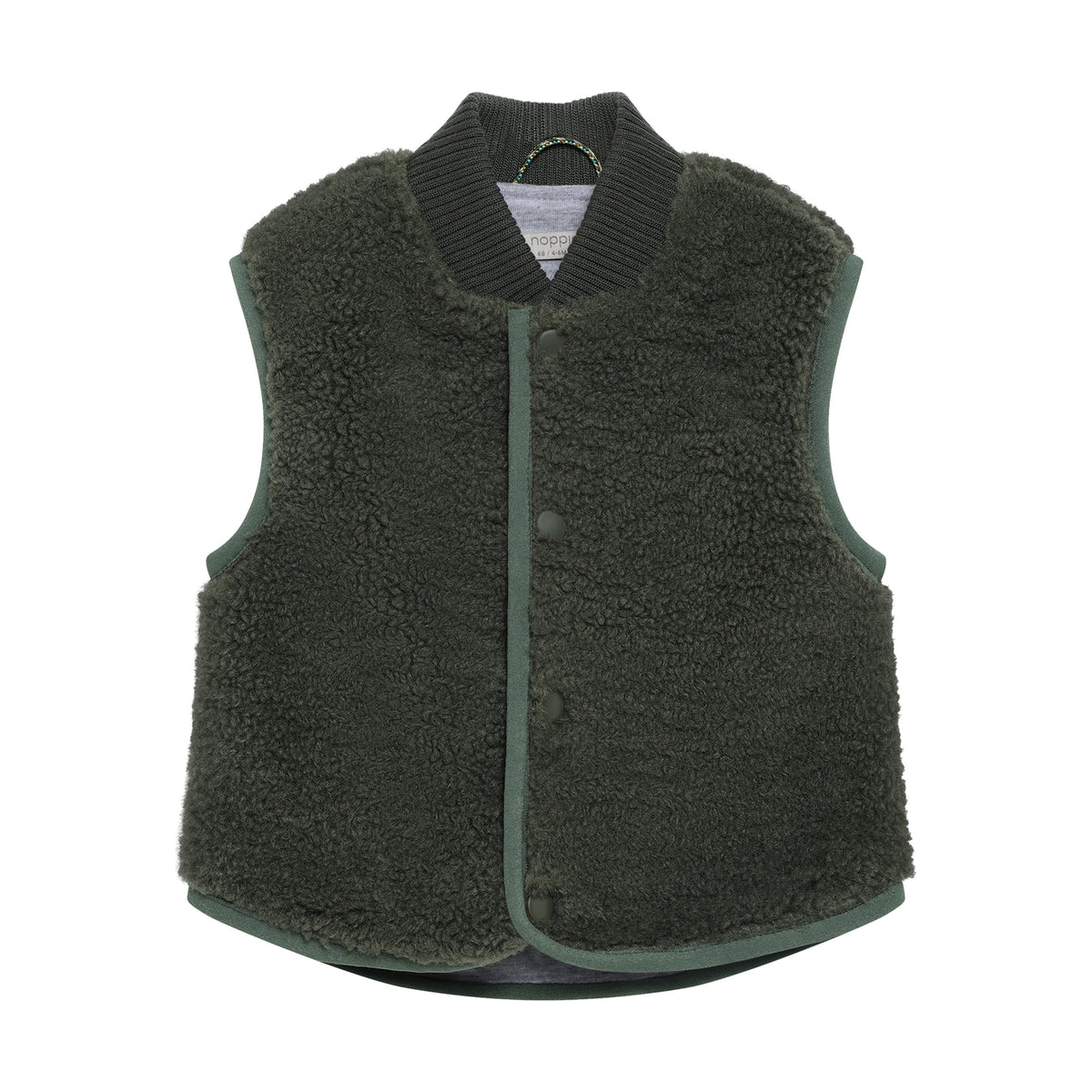 Noppies Bodywarmer | Teddystof | Indoor | Jas | Donkergroen