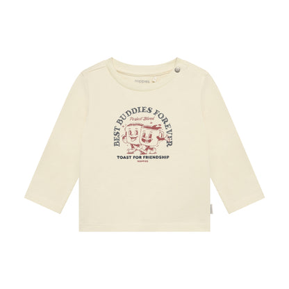 Noppies T-Shirt | Lange Mouw | Whitecap Gray | Best Buddies